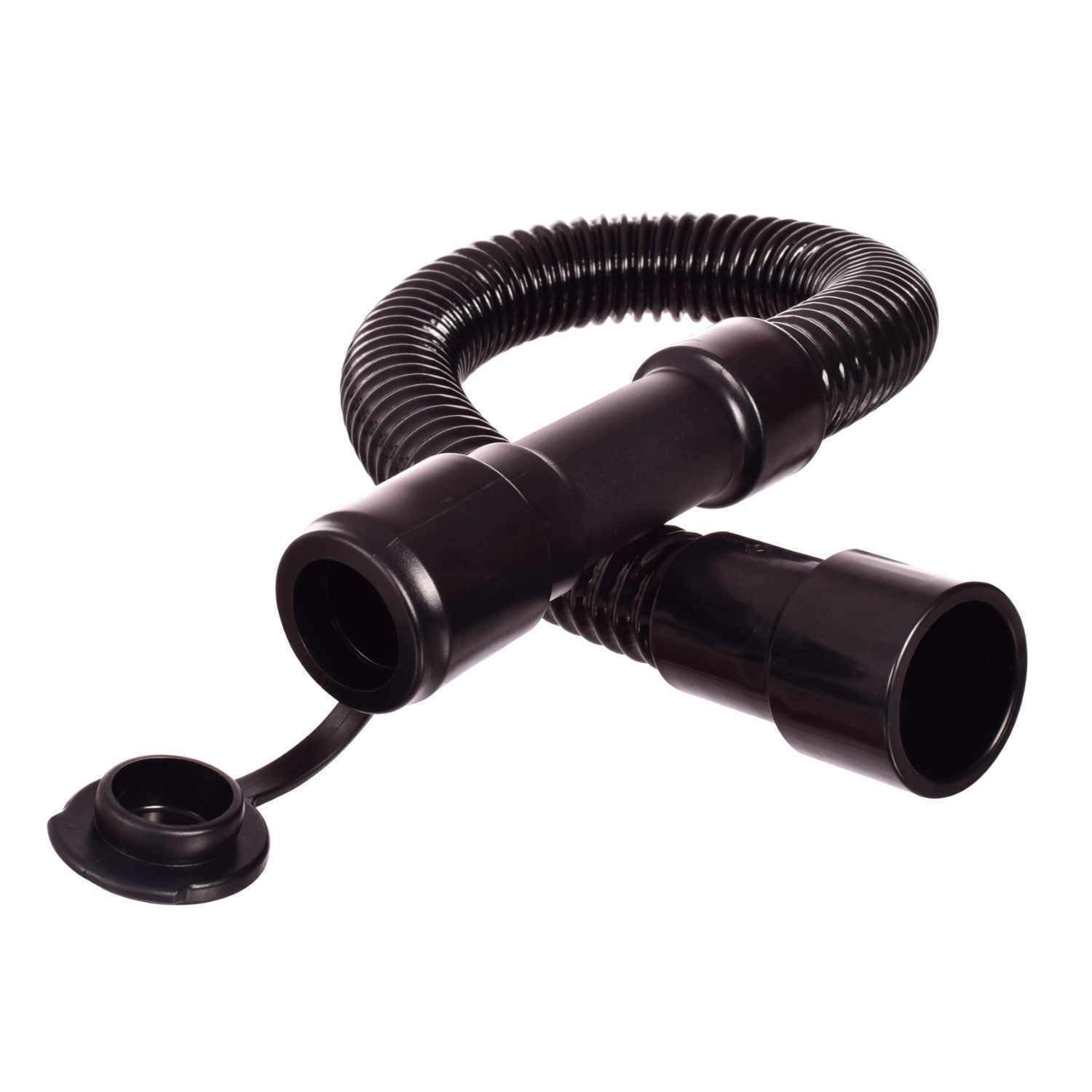Techkar Tuyau de vidange pour Karcher BD 50/50, 43/25, 43/40 - Noir, plastique ou caoutchouc, 750 mm, 38 mm de diamètre, manchon de 50 mm, 1 pièce