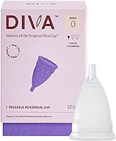 Vista 1 de Copa Diva - Copa de silicona de grado médico para el cuidado del período - Copa menstrual reutilizable - Hasta 12 horas de uso continuo - Modelo 0