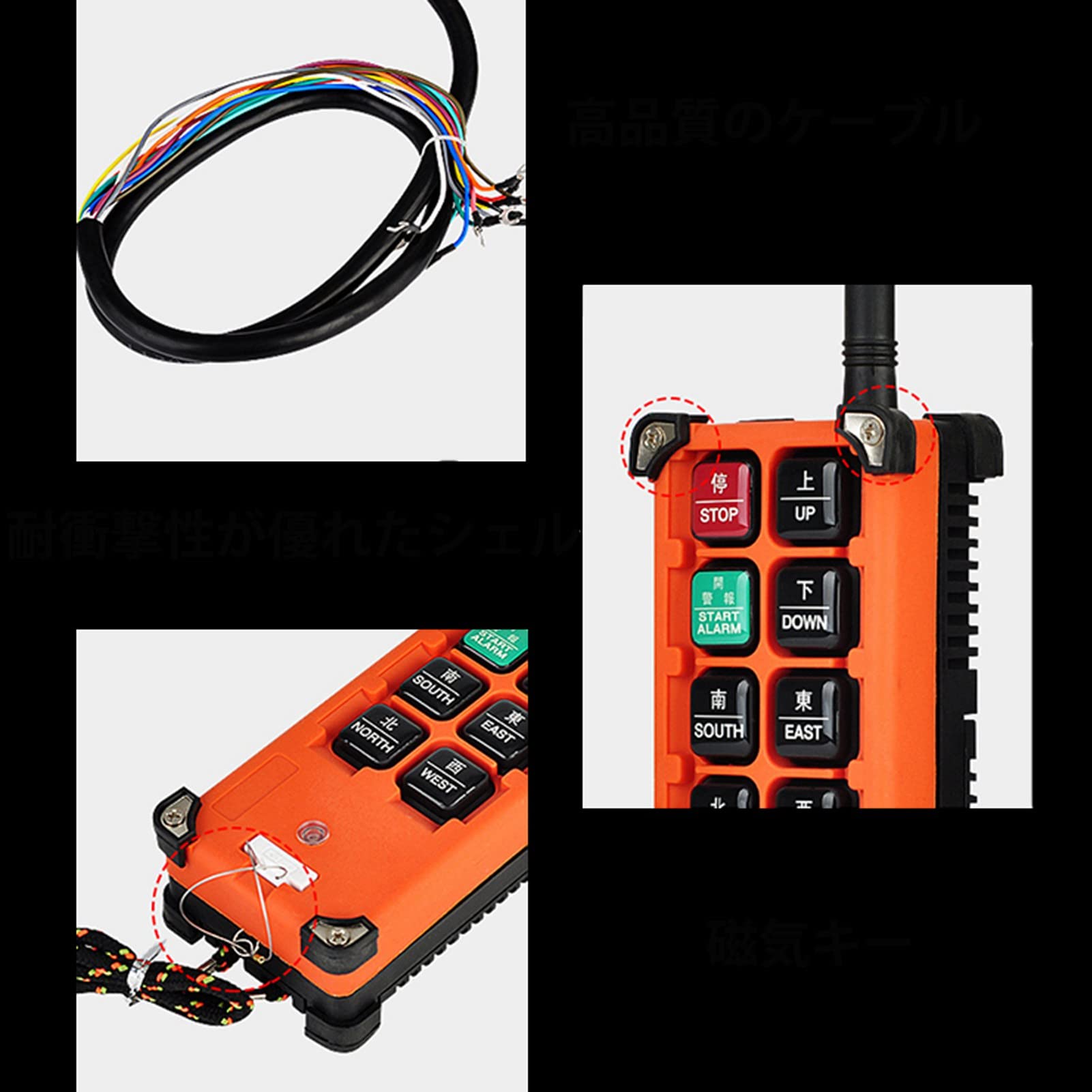 Sorandy Control Remoto de Grúa con 8 Botones de Operación para Elevador