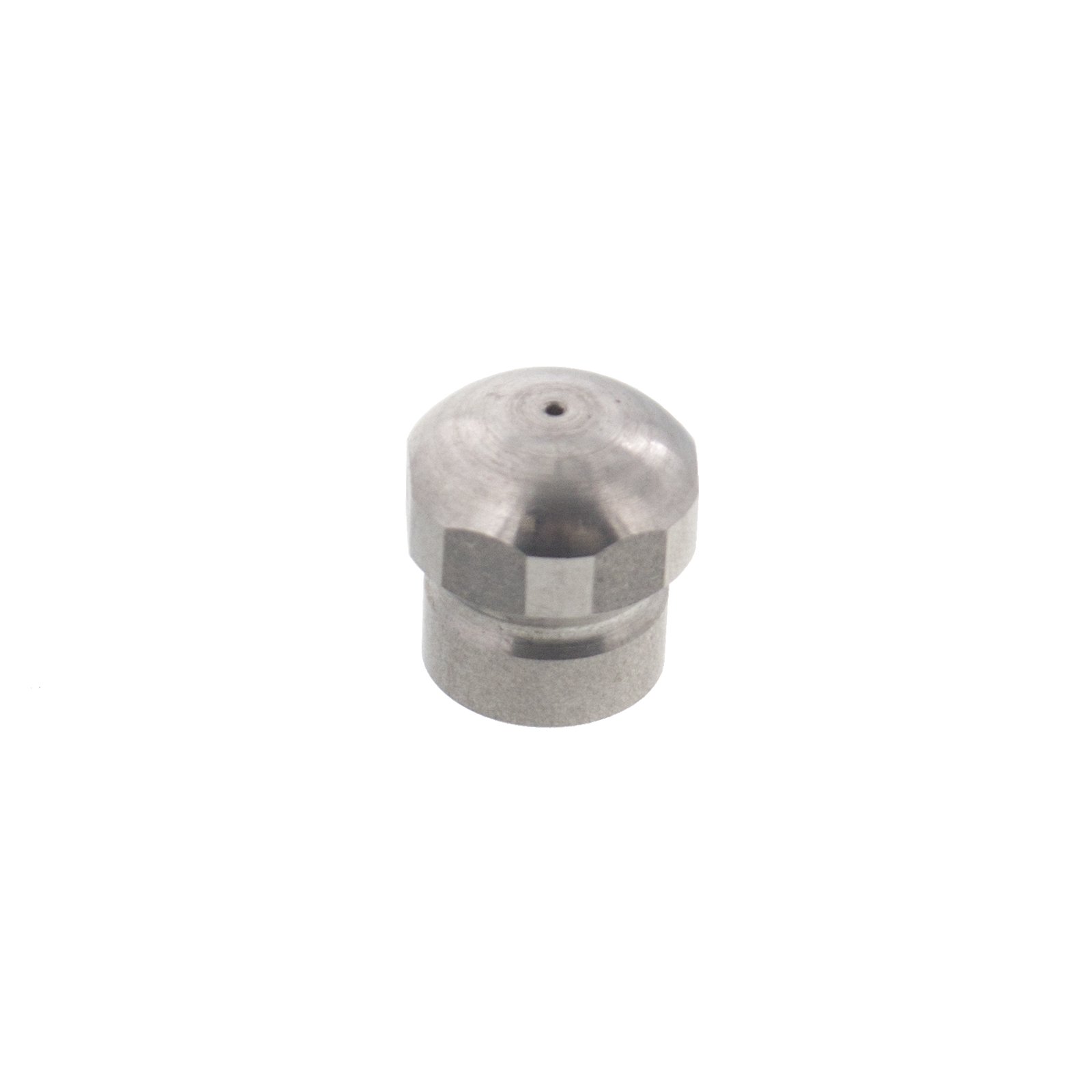Button Nose 1/8" Drain Cleaning Nozzle 6.0 Orifice 5500 PSI Stainless Steel for Sewer Pipe Water Jetter