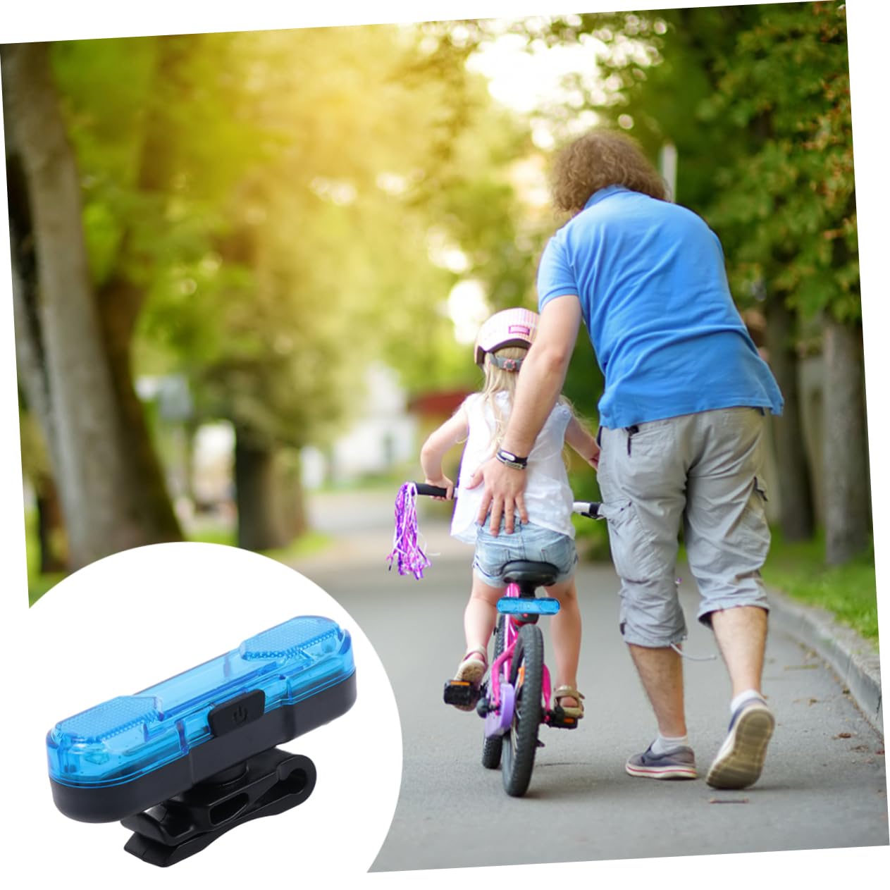 VANZACK -Powered Cycling Tail Light Bike Safety Light Rechargeable Rear Lamp for Road Bike Waterproof Shockproof