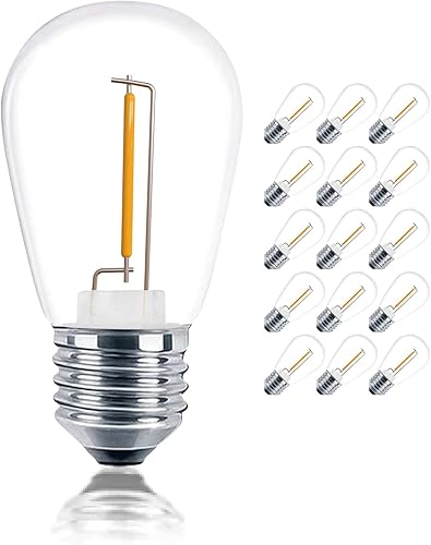 Miniatura 7 de Bombillas rojas y verdes para decoración de Navidad, bombillas de repuesto inastillables impermeables de 1 vatio para luces de cadena de luces de