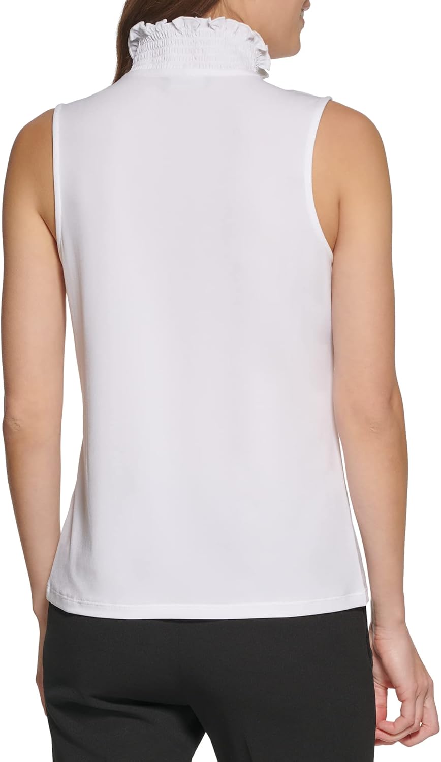 DKNY Womens Long Sleeve Cutout Knit Blouse - Image 4