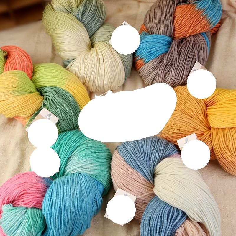 Hilo de lana teñido de color degradado de 250 g for tejer a mano, hilo mercerizado suave for suéteres y bufandas(Color11)