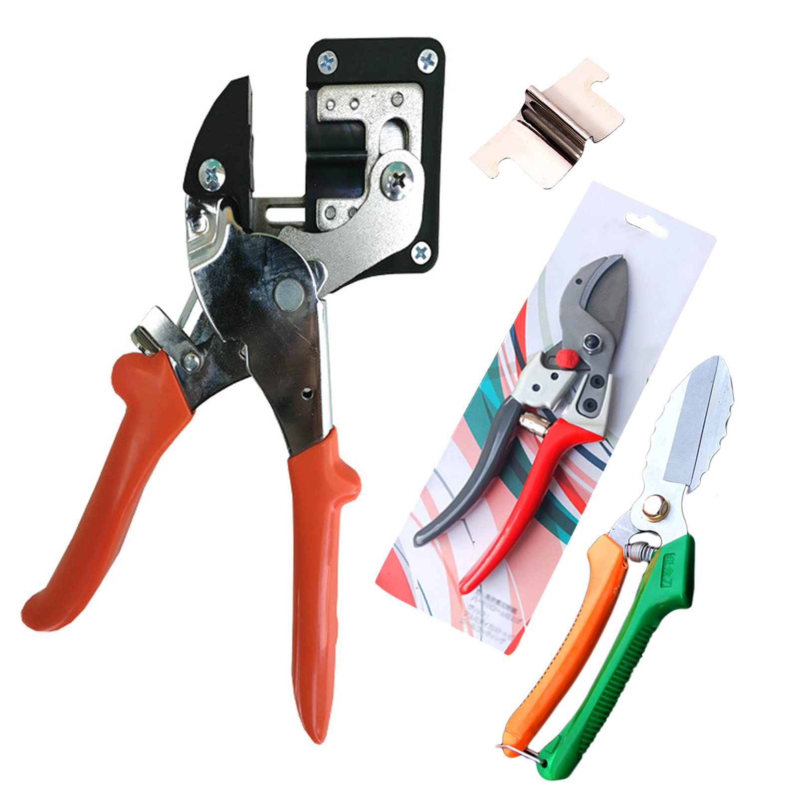 Forbici Innesto Professionale Kit + Forbici da Potatura Bypass+Cesoie Dritte per Alberi da Frutto, Professionale Macchina Innesto per Efficiente Potatura e Innesto per Alberi da Frutto/Pianta/Ramo