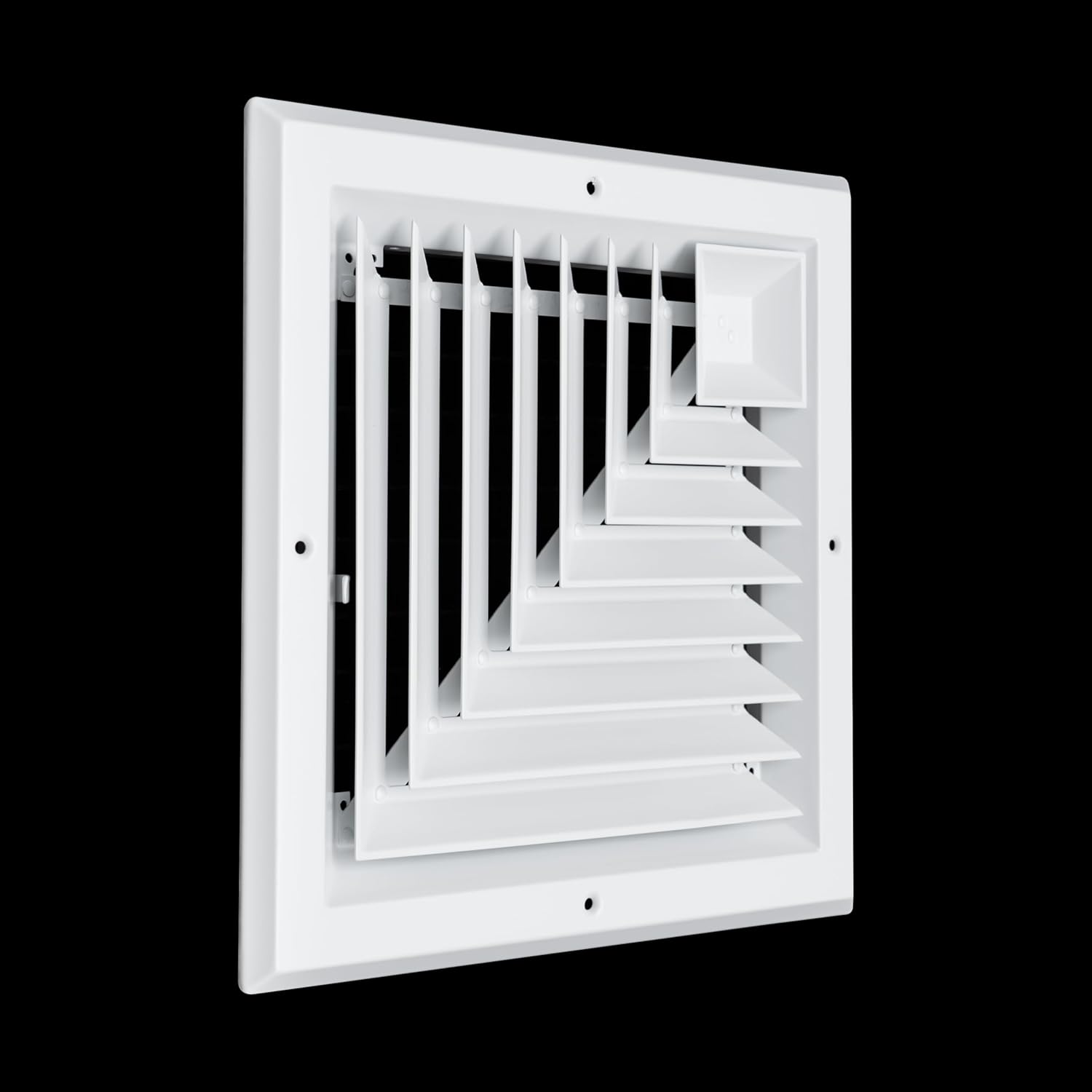 Fits 10x10 Duct Opening 2 Way Aluminum Square Ceiling Diffuser by Handua | Register Vent Cover Grille for Ceiling | Rust Proof | White | Outer Dimensions: 11.75" X 11.75"