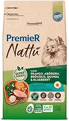 PremieR Pet Nattu Ração Seca para Cães Adultos Porte Pequeno Sabor Frango e Abóbora 1kg
