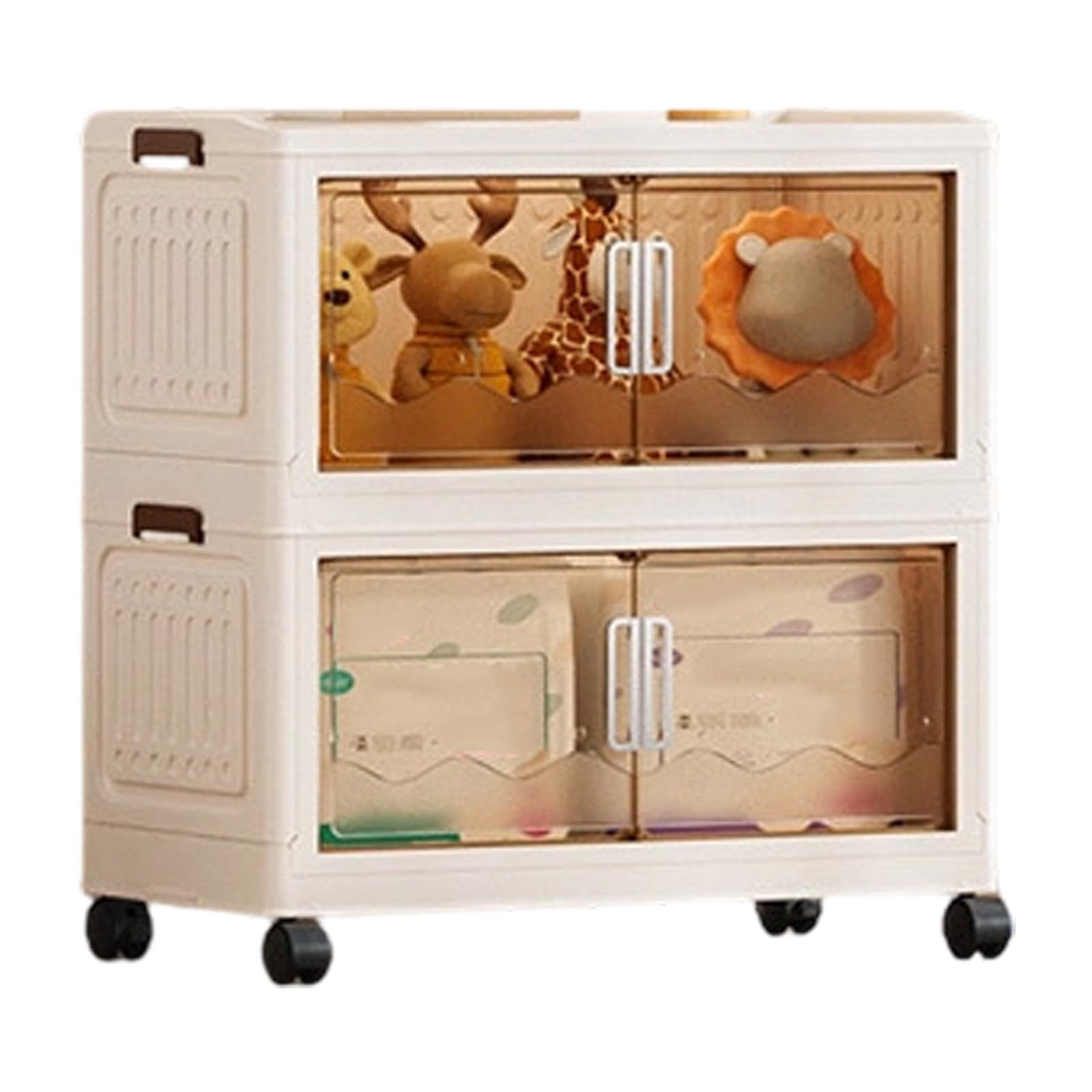 Limtula Stackable Storage Box with Comfortable Handle and Resistant Clear Panel Space Saving Planner