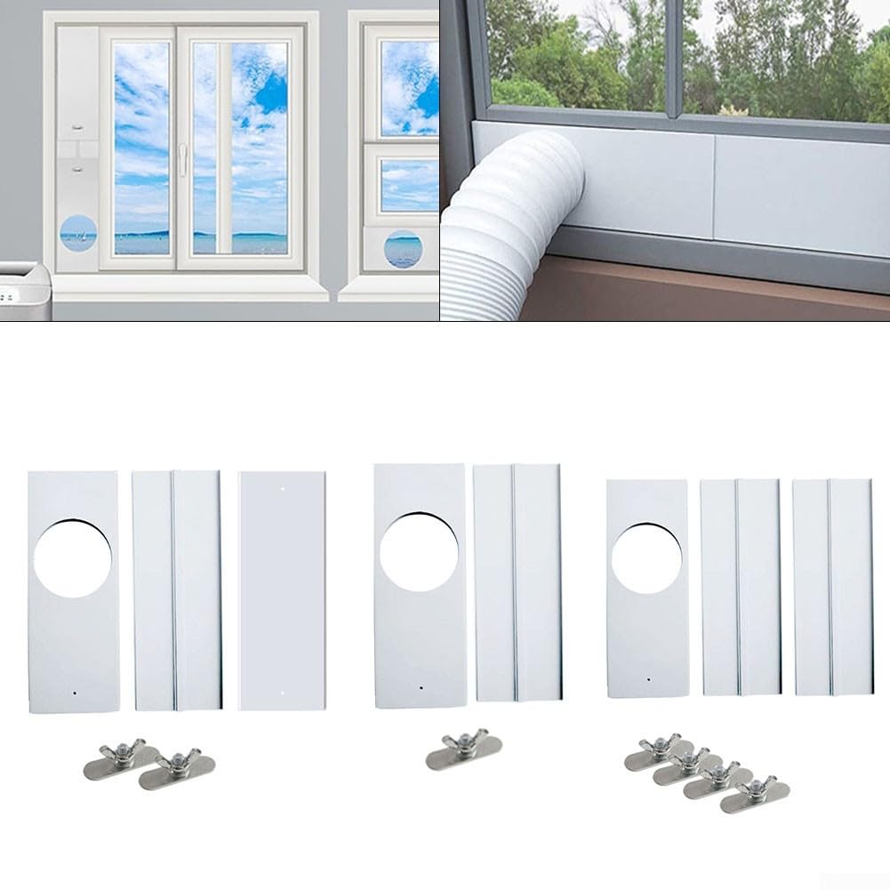 Kit di deflettori di ventilazione per condizionatore d'aria regolabile, guarnizione scorrevole portatile per finestre a battente (4 pezzi) - migliora l'efficienza e riduce i costi energetici