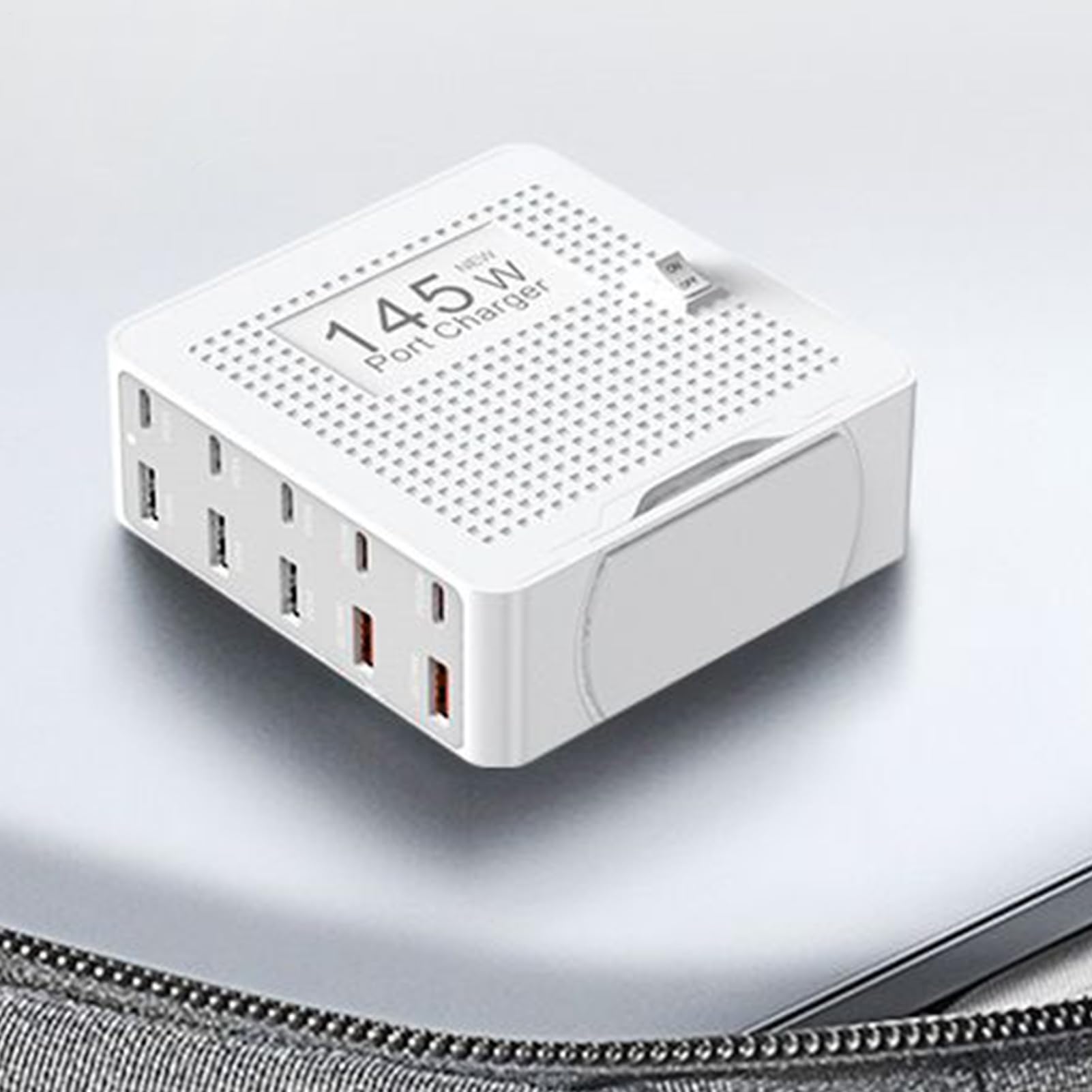 Station de Recharge USB Multiple,Hub de Recharge pour Casques | Station De Charge 10 Ports 145W PD Intelligent QC 3.0 pour La Maison Ordinateur Portable Tablette Montre Écouteurs
