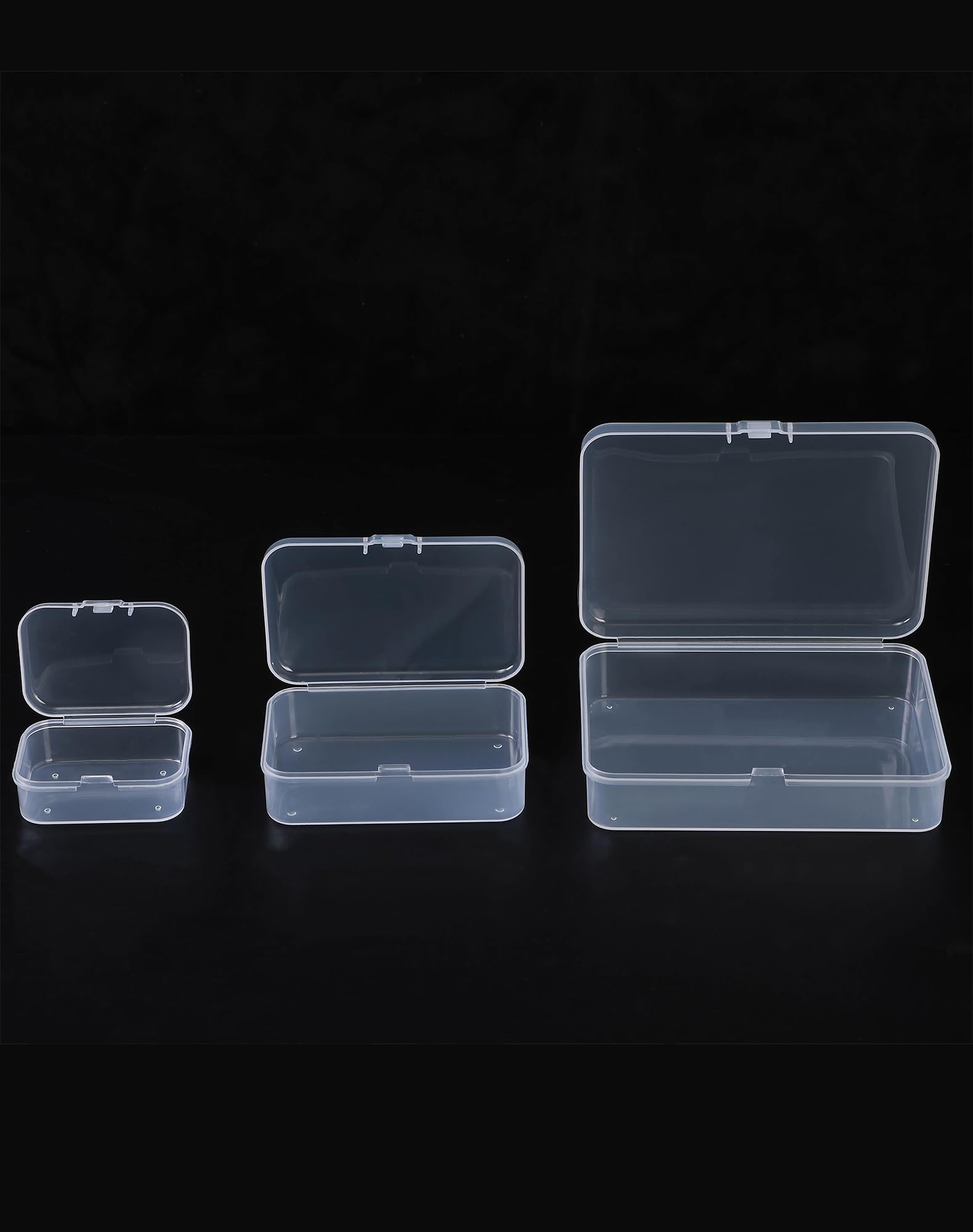 Amazon.co.jp: LJY 28個 ミックスサイズ 長方形 空のミニプラスチック