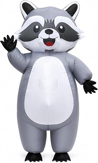 Inflatable Raccoon Costume Adult, Blow up Costume for Halloween