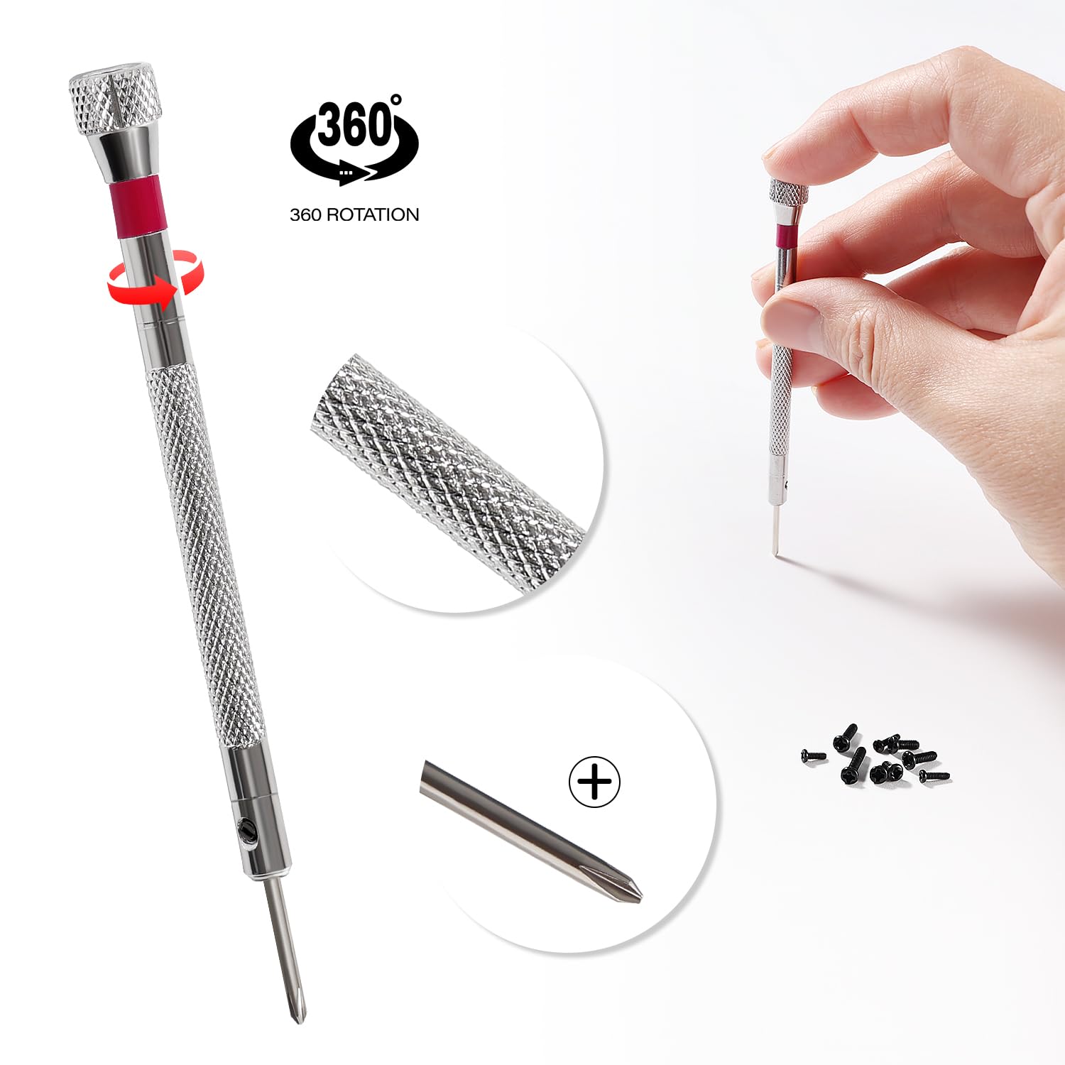 500 Pezzi 18 Misure M1.2/M1.4/M2 Kit di Micro Viti di Riparazione per Occhiali Laptop Orologi Nero