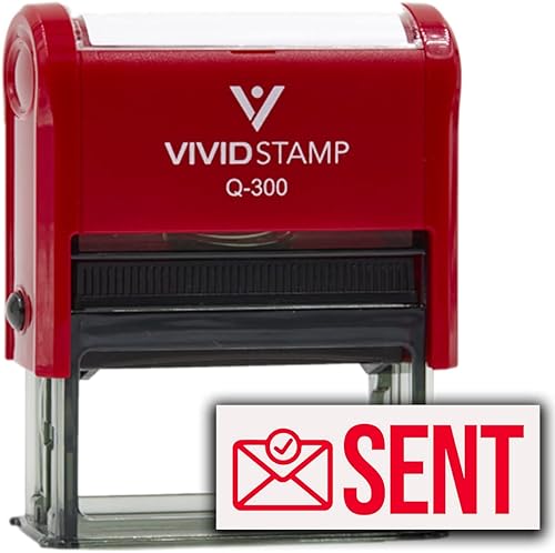 Miniatura 9 de Sello de goma enviado (correo enviado) autoentintado (tinta azul) - Q-200