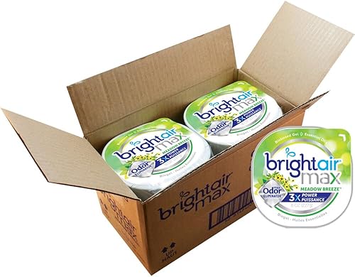 Miniatura 8 de Bright Air Gel eliminador de olores máximo de 8 onzas, para espacios de tamaño mediano, aroma a lavanda silvestre, caja de 6, dura hasta 60 días