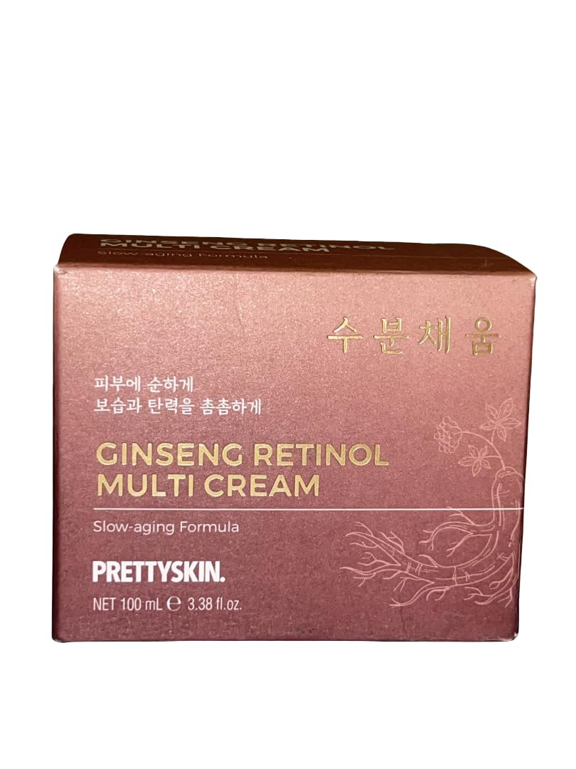 Pretty Skin Multi Cream, Premium Skincare, Net 100 ml/3.38oz (100ml/3.38oz, Ginseng Retinol)