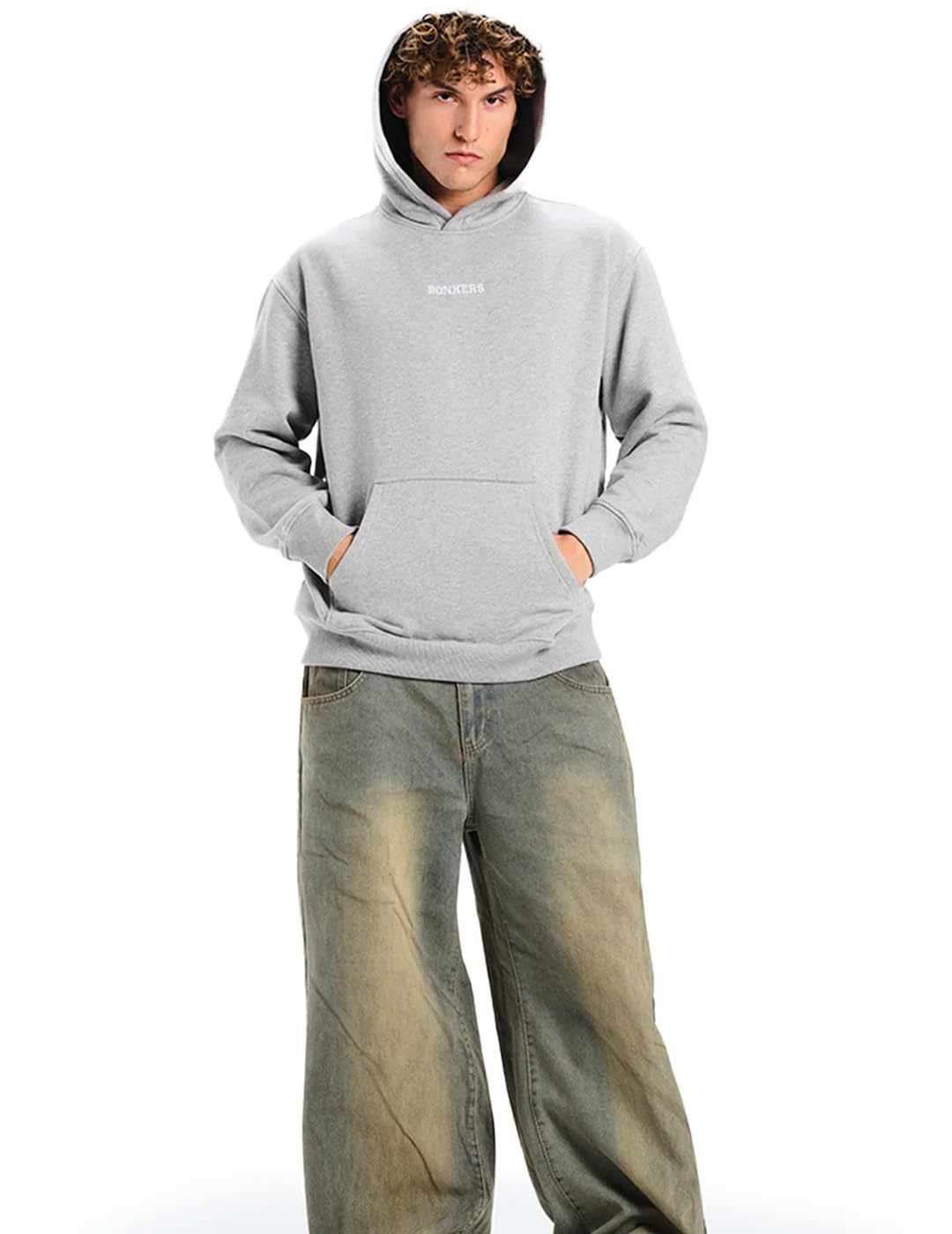Bonkers Corner Signature Grey Melange Sweatshirt in grey