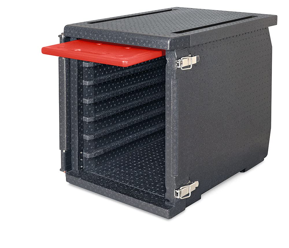 BRB Thermobox mit Fronteinschub und Deckel, Inhalt 146 Liter, BxTxH 540 x 740 x 685 mm, anthrazit