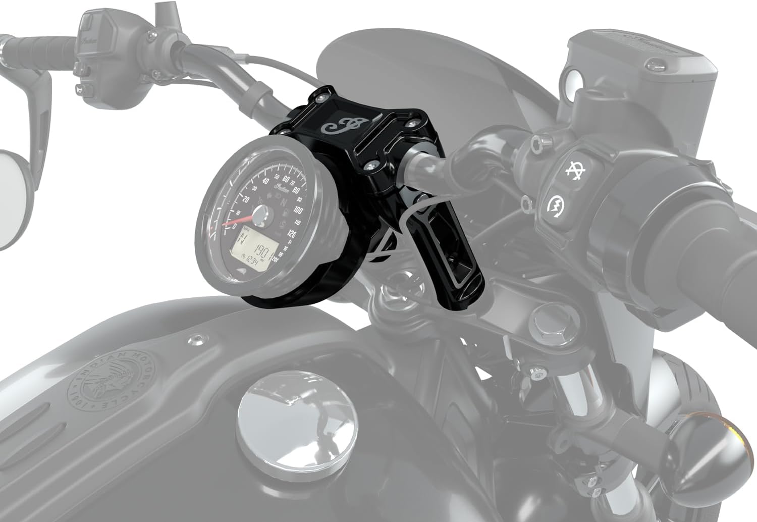 Indian Motorcycle 6 in. Moto Handlebar Risers, Black