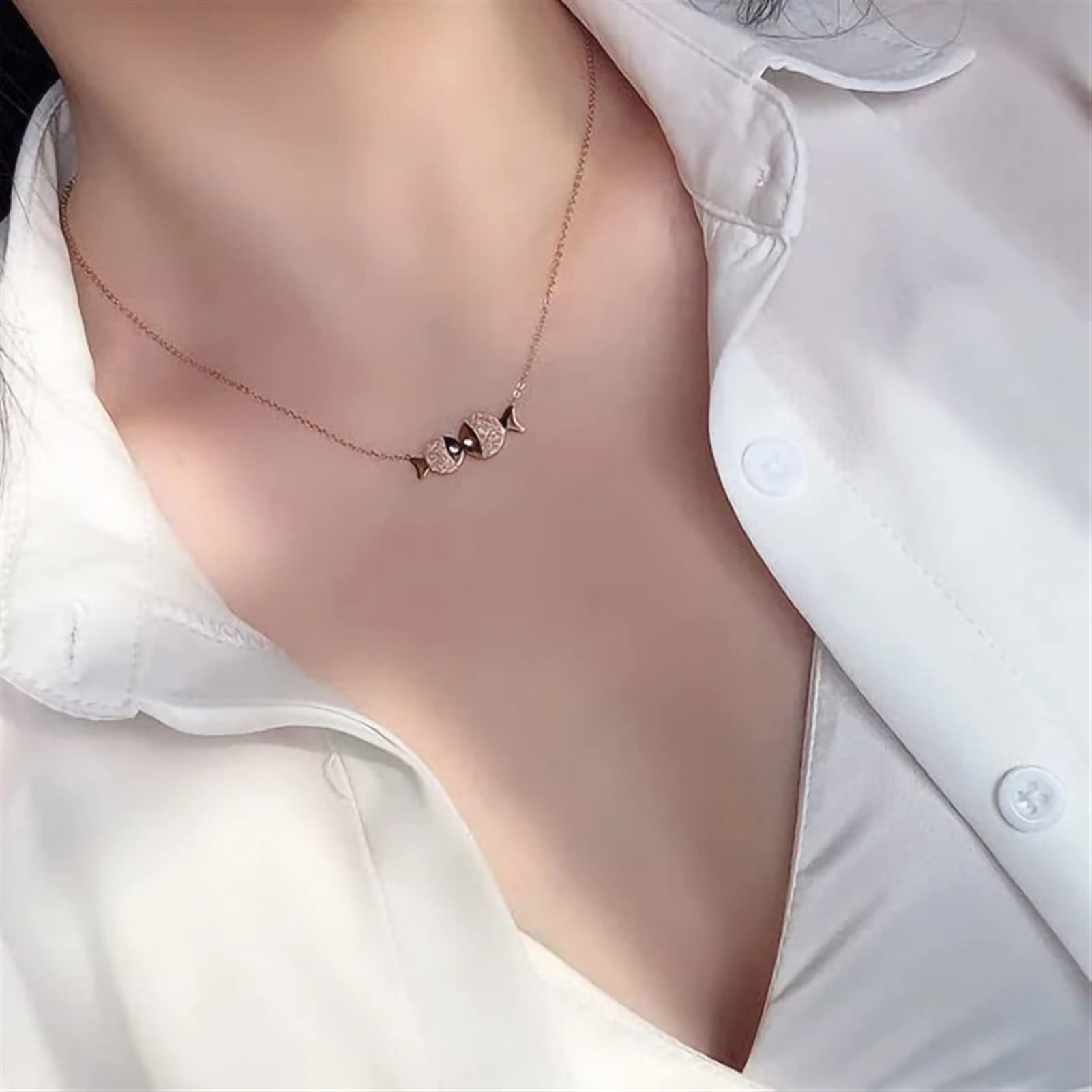 MOCHAMIK Lindo Collar de Estrella de mar - Regalo de joyería Azul Verde para Mujeres