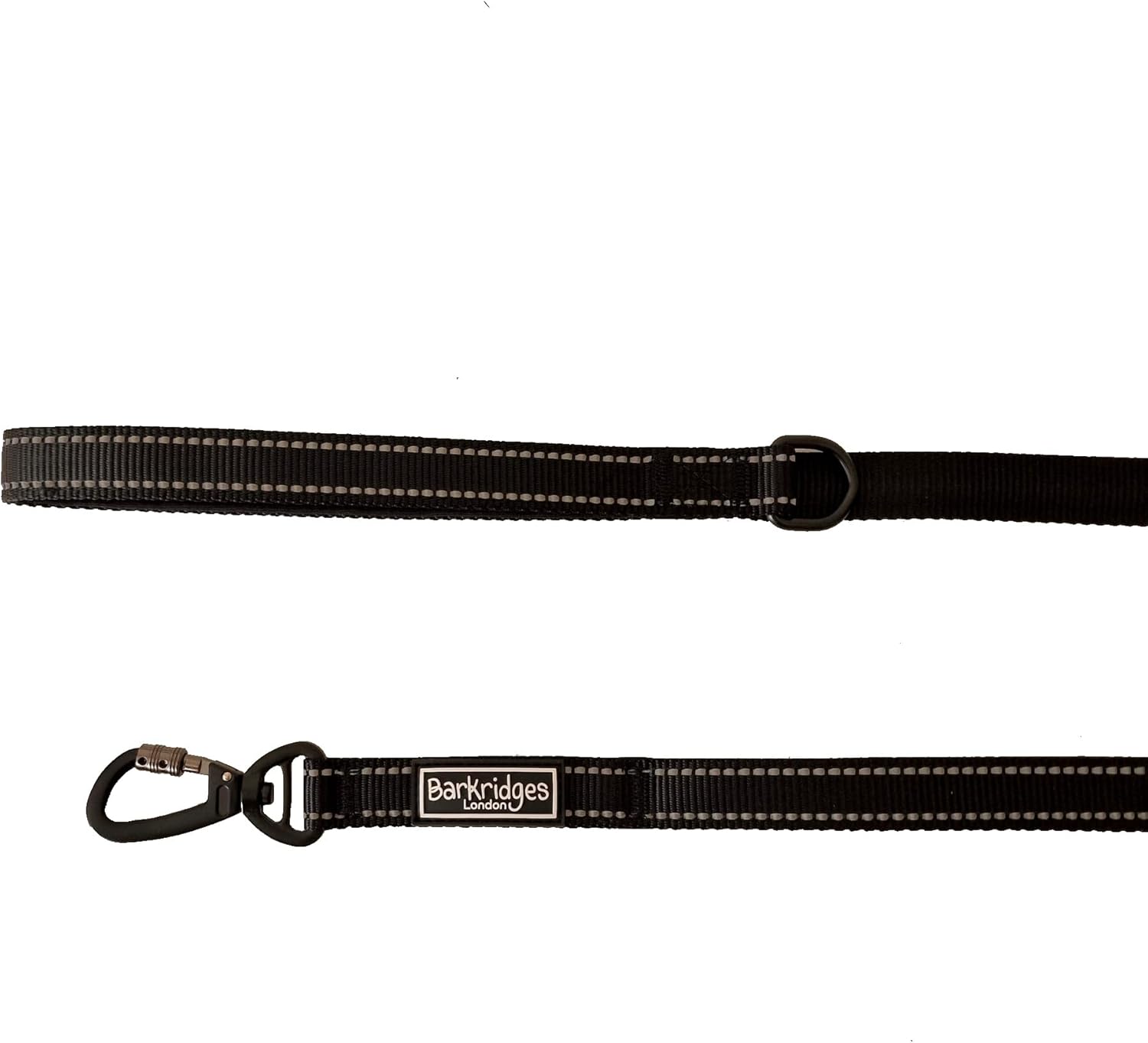 Barkridges® Premium Triple Handle Dog Lead Leash | Traffic Handle | Secured | Locking Clip | Padded Handle | Safety Reflective Strips | Comfortable for Small Medium Large Dogs (Black, 5 ft)