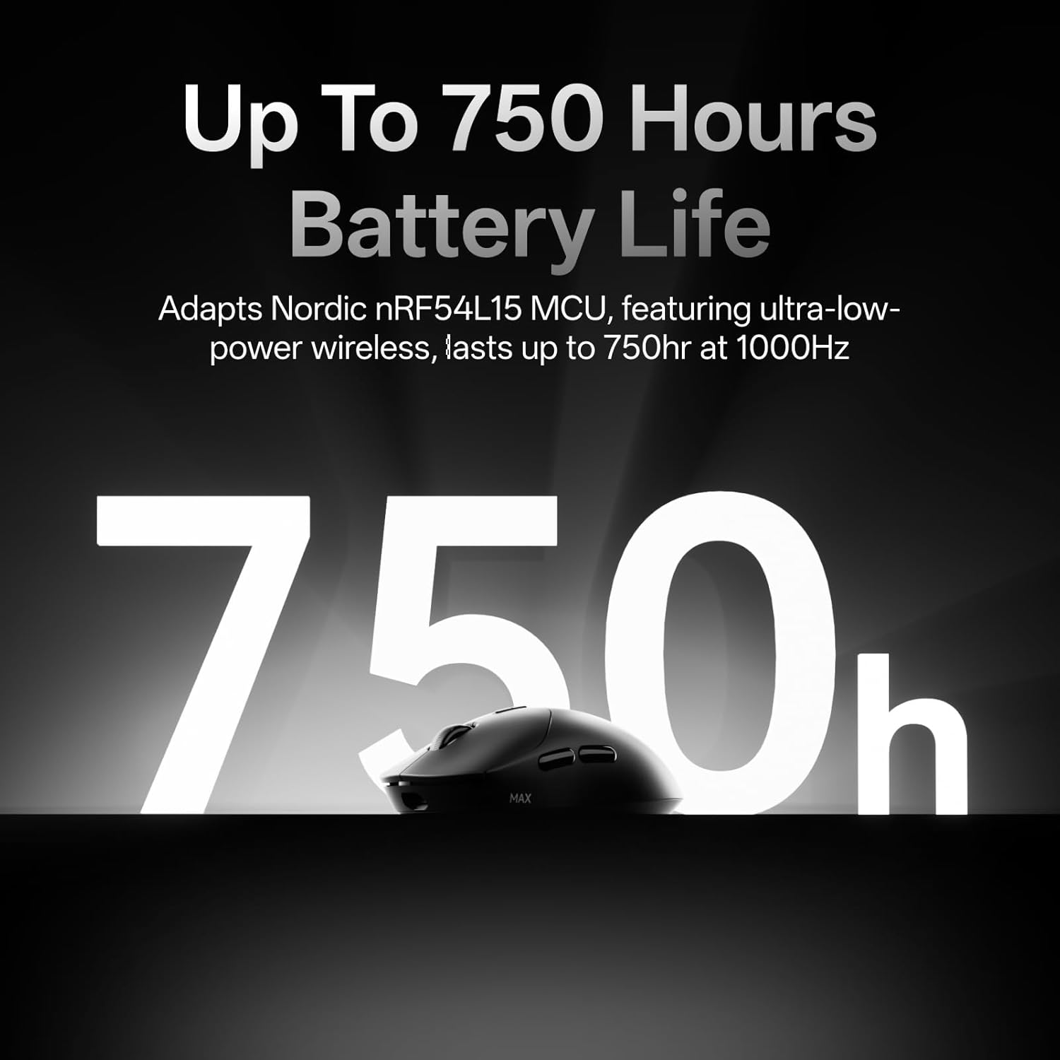 Rapoo VT2 MAX Wireless Gaming Mouse, True 8K Wireless Polling Rate, 53g Lightweight, Up to 750 Hr Battery, Nordic nRF54L15 MCU, 120-Million Optical Switch, 10 Programmable Buttons, Macro Enabled