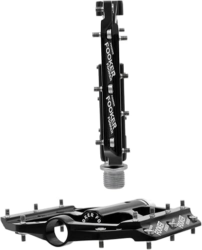 Miniatura 4 de FOOKER - Pedales de bicicleta de montaña, antideslizantes, pedales planos de aleación de 916 pulgadas, 3 rodamientos para bicicleta de carretera,