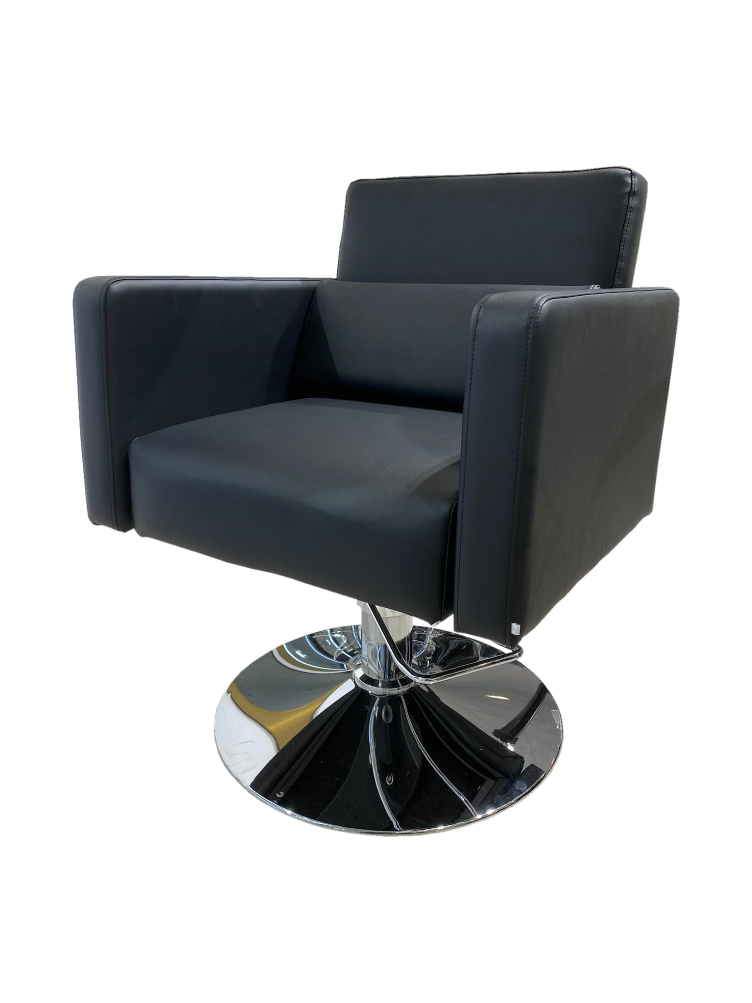 Genérico Cris Nails Sillón Peluquería Profesional con Bomba Hidráulica Silla de Peluquería con Giro de 360° de Altura Ajustable Asiento Suave y Cómodo de Material Piel