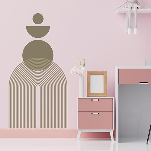 Adhesivo decorativo de pared de arco bohemio, calcomanía de decoración de pared de arco, calcomanía bohemia, calcomanías de pared para sala de