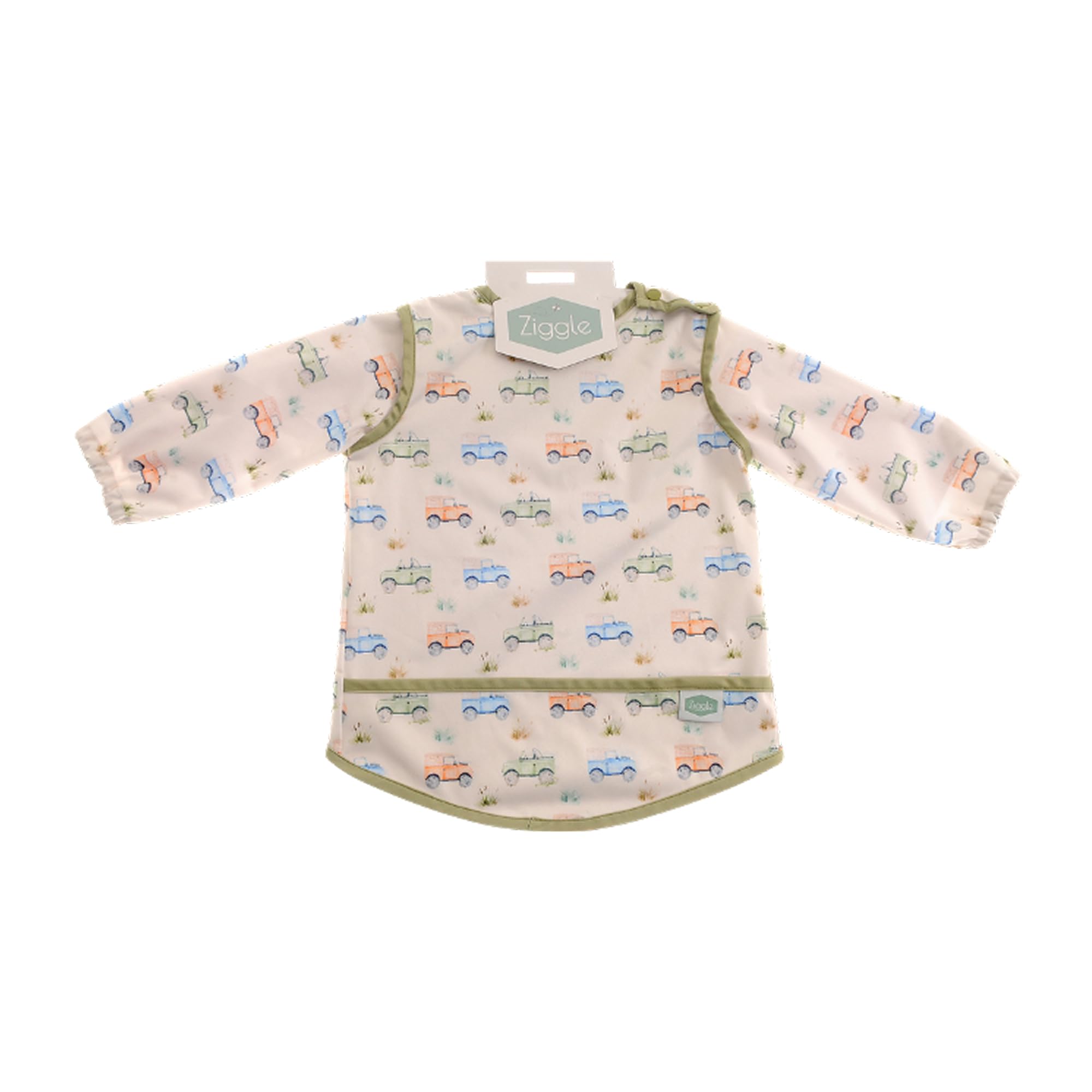 Ziggle Unisex Infant Farm Vehicles Coverall Bib