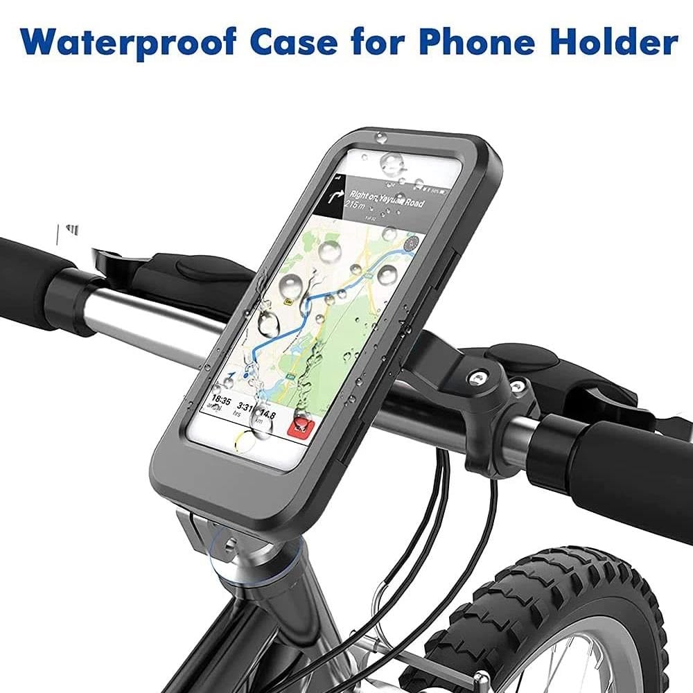 Soporte De Teléfono Bicicleta Impermeable Ciclismo Bici Manillar Móvil para Moto Scooter