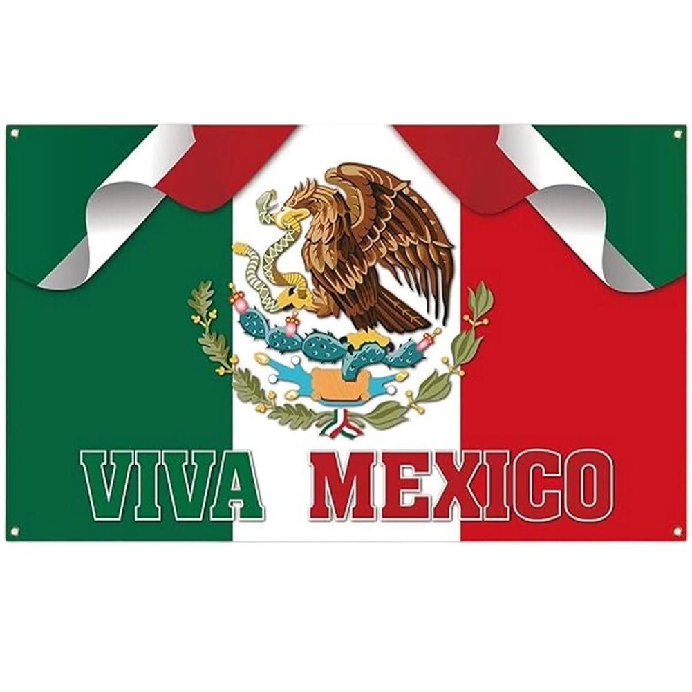 Sslvya Viva Mexico Backdrop Banner Dia De Independencia Mexican Independence Day Party Photography Background Home Party Wall Decoration