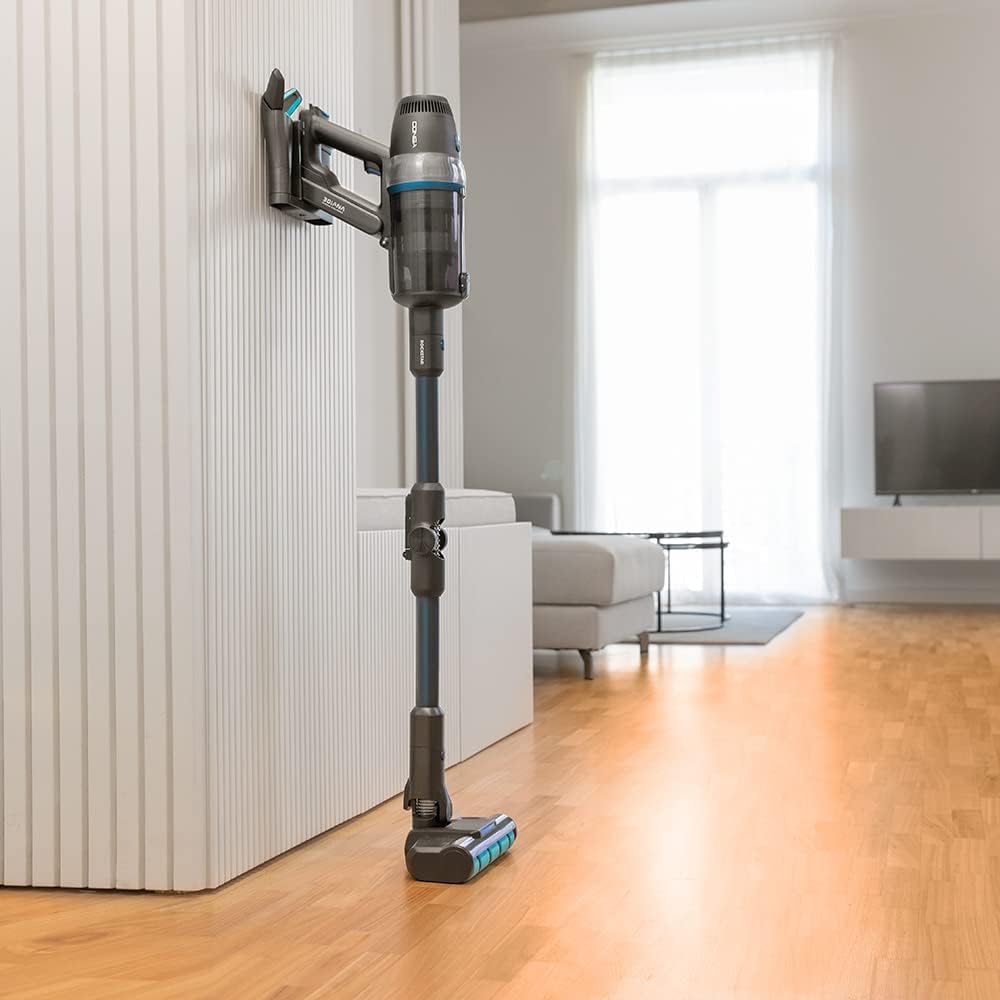 Cecotec Conga Rockstar 3000 Advance Ergowet vacuum cleaner mounted on a wall charging station
