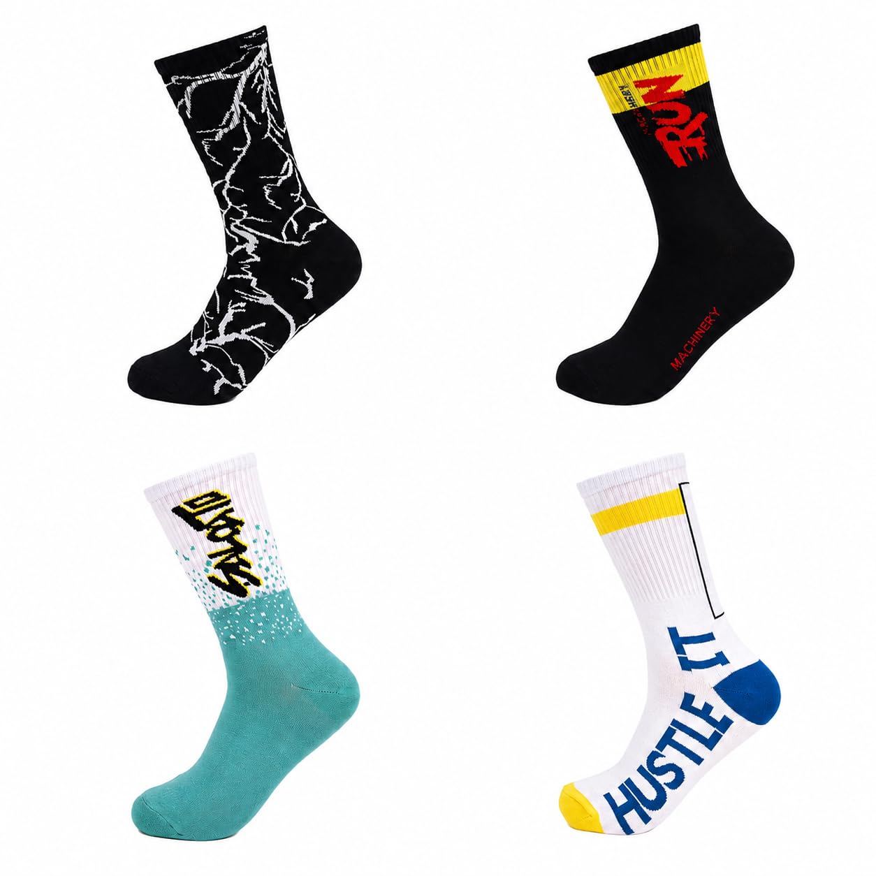 Luxe ZORIX EDITION Crew Socks for Men & Women | Pack of 4 Premium Pure Combed Cotton Sports & Casual Socks | Anti Odour, Anti Bacterial, Breathable Calf Length Socks with N9 Silver Technology-picture-14