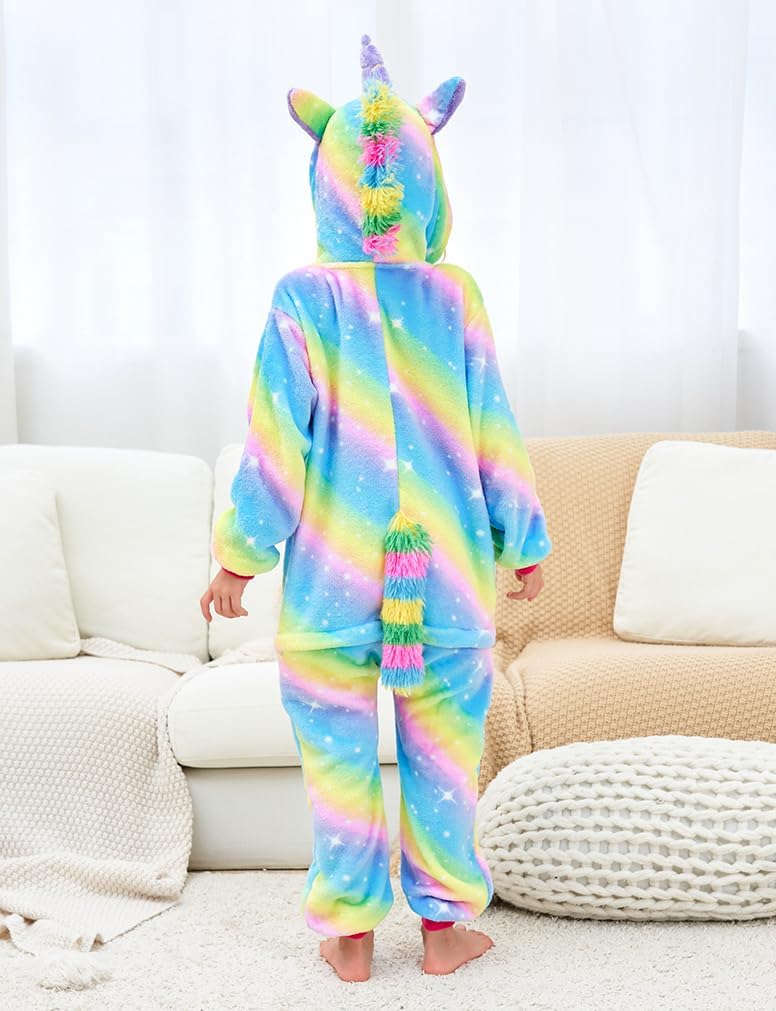 Kids Unicorn Onesie Animal Pajamas Cosplay Costume Sleepwear - Image 7