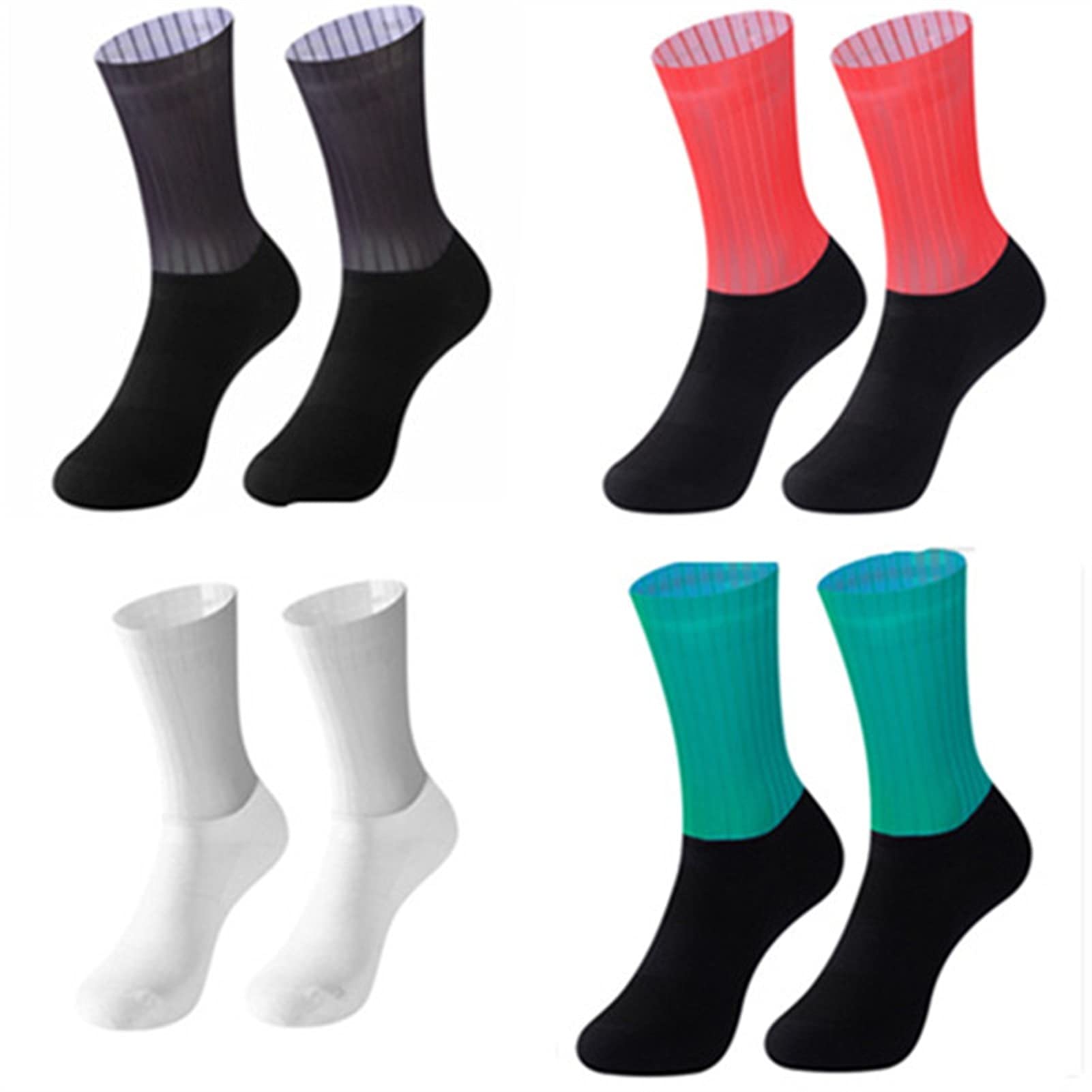 Calcetines sin Fisuras Antideslizante Ciclismo Calcetines de Bicicleta Calcetines al Aire Libre Carreras de Bicicleta compresión Deporte Calcetines Corriendo Calcetines