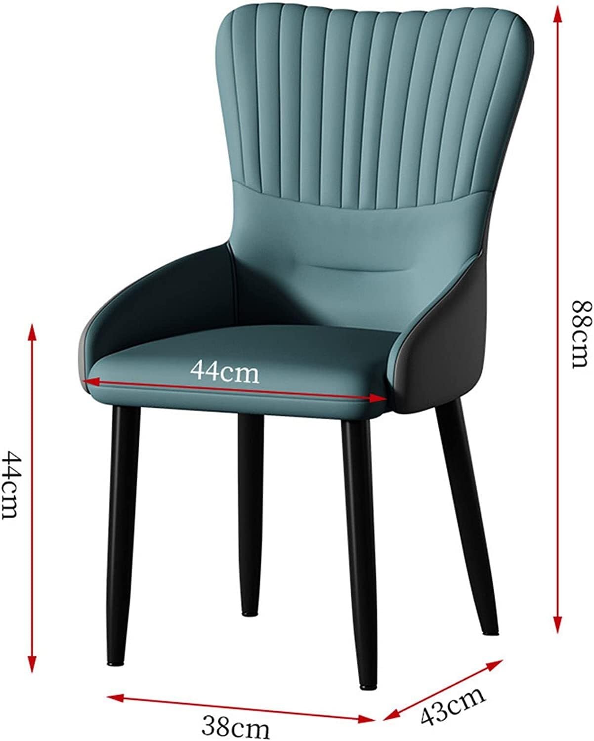 SJIALEN Restaurant Chairs 2PCS,Home Kitchen Dining Chairs Carbon Steel Chair Frame Back Stools Hotel Makeup Chairs Backrest Stool Kitchen Chair (Color : Light Gray, Size : Leather)