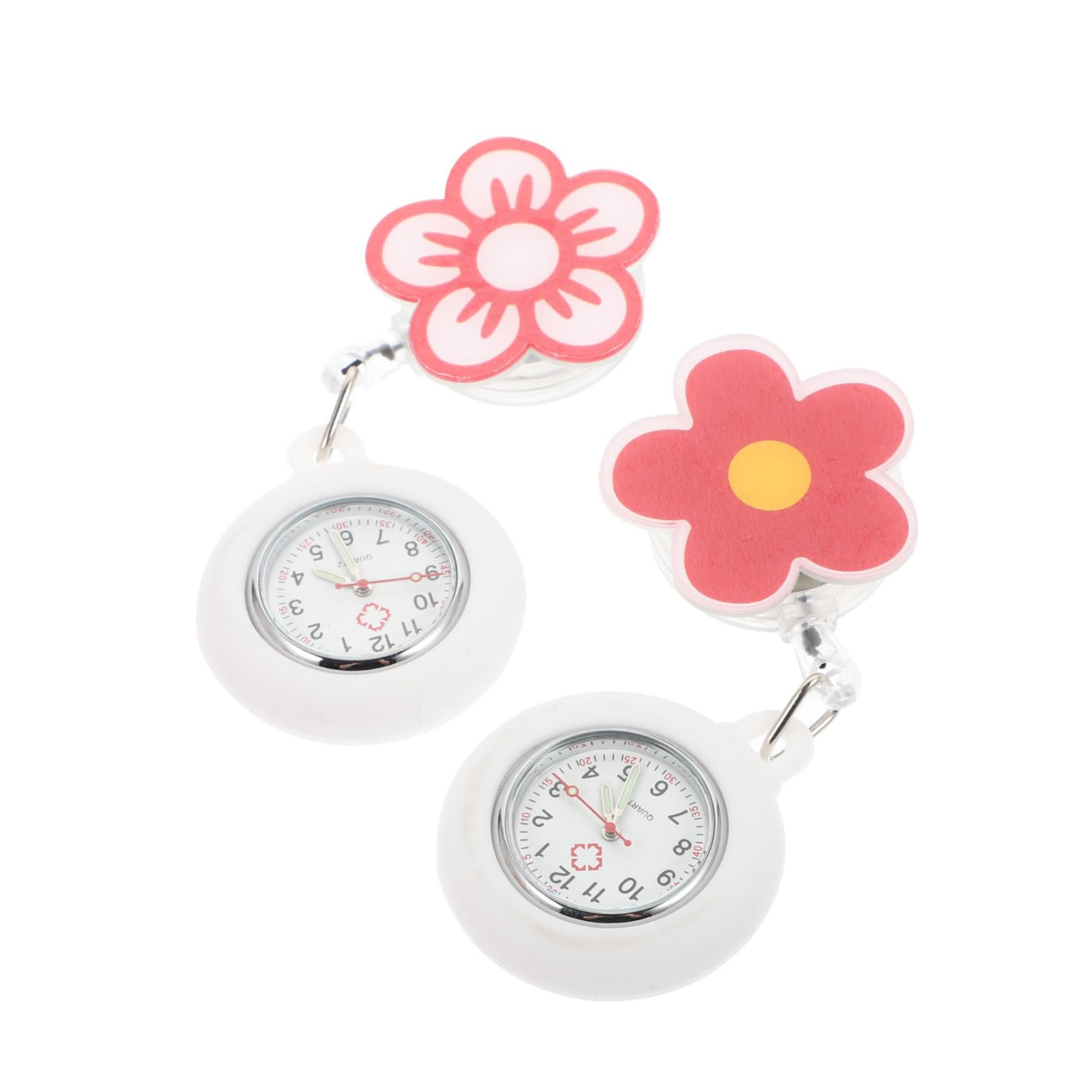 SOIMISS2 Pcs Watch Digital Watch Watches Lapel Watch Sunflower Watch Nurses Fob Watch Electronic Pocket Watch Clip Watch Hanging Pocket Watch Student Zinc Alloy Care
