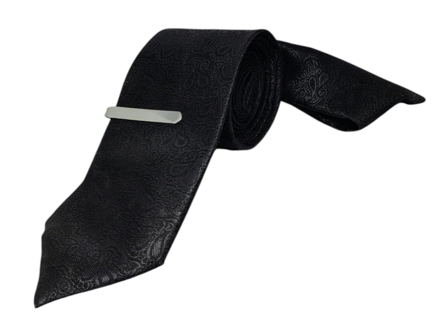 FashMade Italian Microfibre Tie & Pocket Square Combo with Silver Brass TiePin | 2.75 Inch Broad Tie | 10x10 inch Pocket Square TP-01-image-36