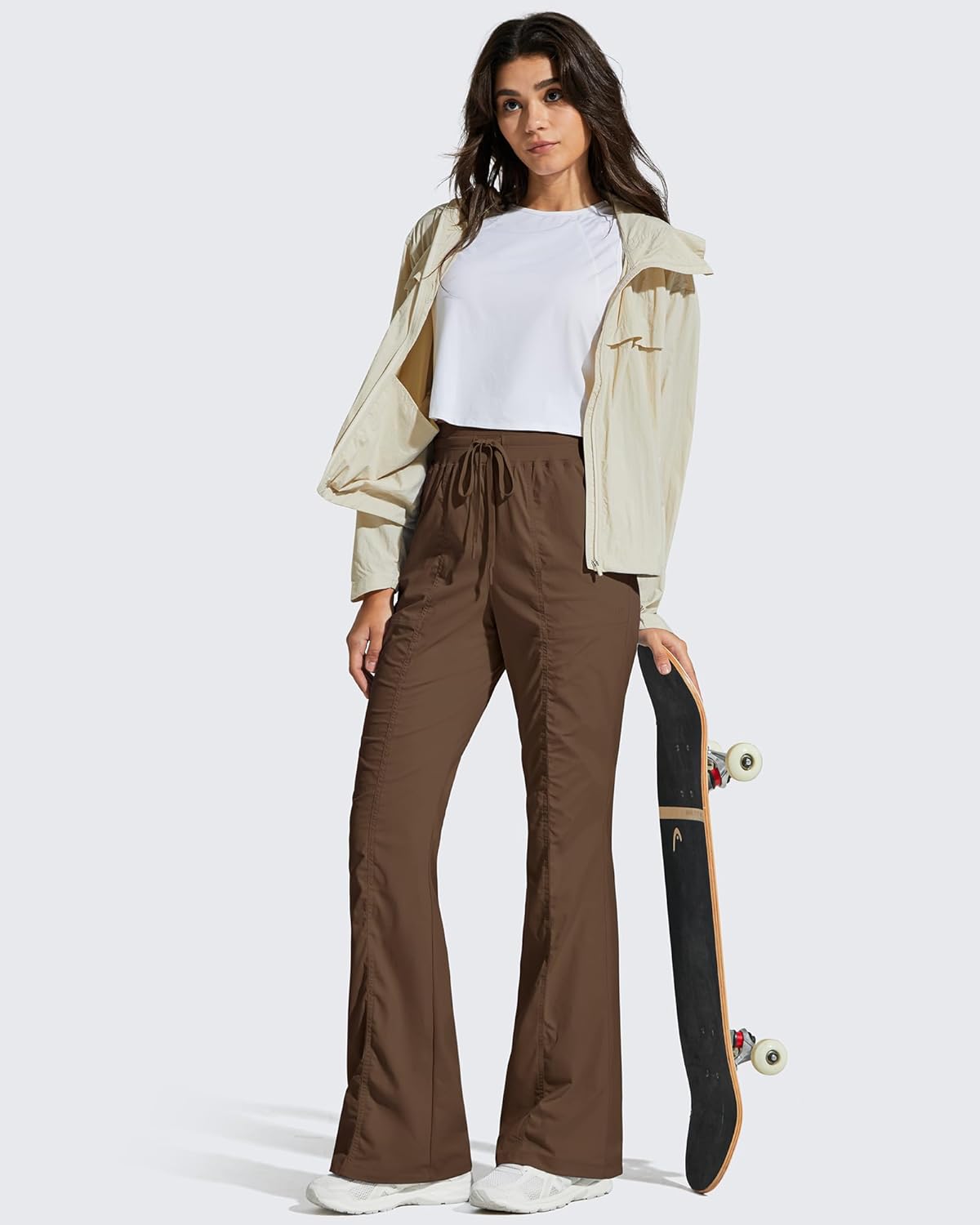 G4Free Breezeline Women's Flare Leggings with Pockets High Waist Drawstring Casual Pants Outdoor - Image 6