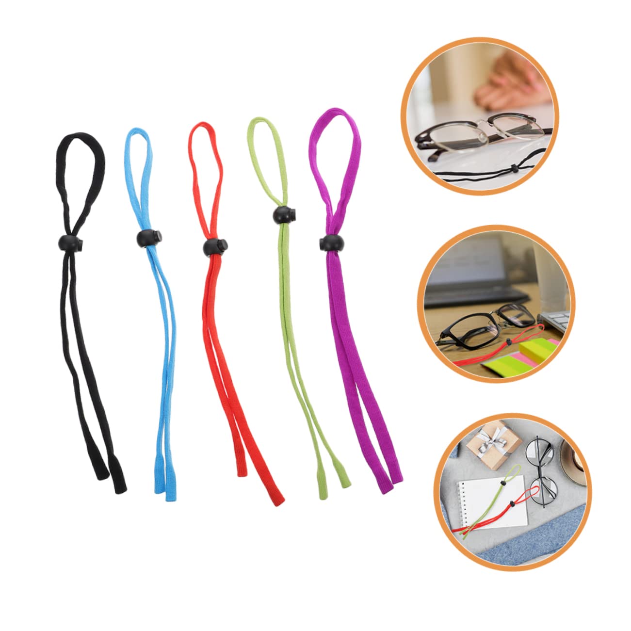 25pezzi Catenelle Regolabili Per Occhiali Da Leggere e Resistenti Accessorio Pratico Per Sole e Mascherine