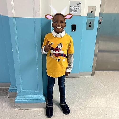 Miniatura 71 de HODRME - Diadema de orejas y cuernos de animales de felpa, para Halloween, Navidad, festival, fiesta temática de animales, cosplay, o disfraz