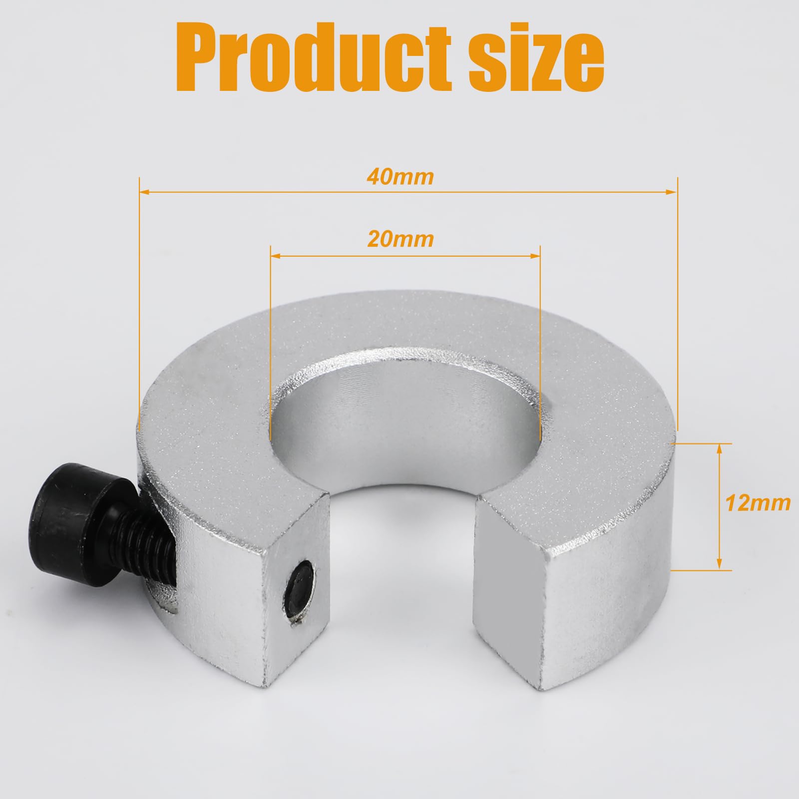 4pz Collari per Albero per Guida Lineare SBR20, a Morsetto Collari per Albero con Foro 20mm con Vite Fissaggio M4 Collare per Albero Tutto in Uno per Uso Industriale Automobilistico