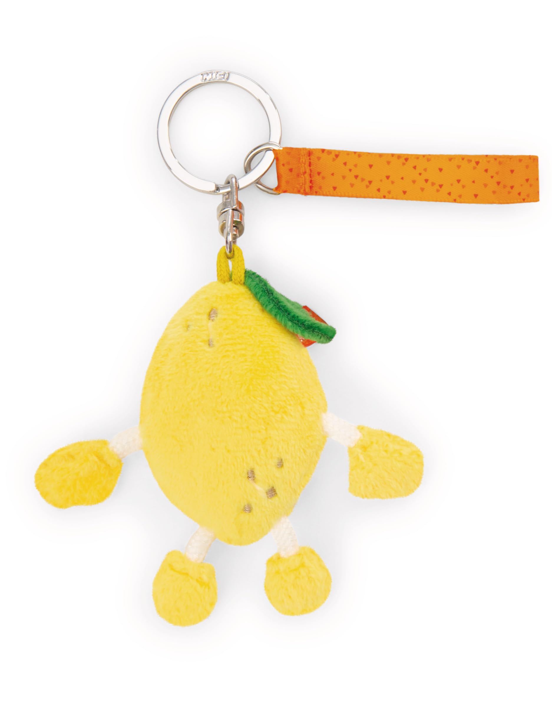 NICI 61802 breloczek do kluczy cytrynowy talizman szczęścia 7 cm - żółty - towarzysz lojalności do plecaka lub torby, uchwyt na klucze dla małych i dużych | 61802