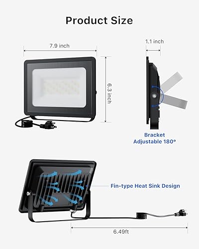 Miniatura 9 de Paquete de 2 focos de 50 W que cambian de color de Halloween con control remoto impermeable, lámpara de inundación LED, 16 luces multicolor para