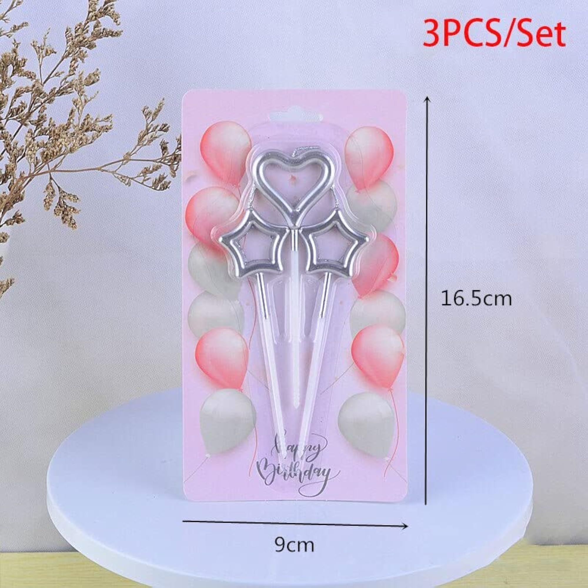 Divine Senses Silver Plated Love Pentagram Candle Set