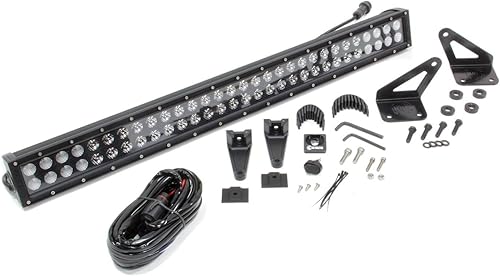 KC Kit de barra y soporte LED C30 para montaje en capó HiLiTES 367 para Jeep JK