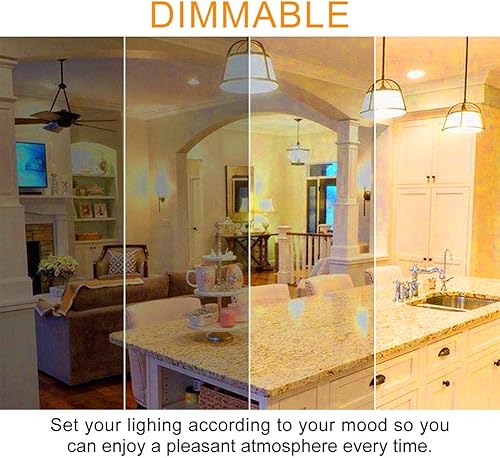 Miniatura 3 de BR25R25 Bombillas LED para lata, luces de inundación regulables de 9 W (equivalente a 75 W), bombilla de base media E26 de 3000 K, blanco suave para