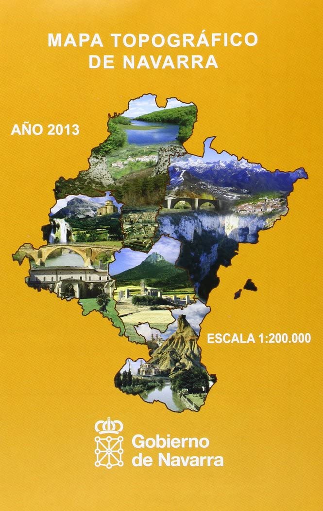Mapa topográfico de Navarra, E 1:200.000
