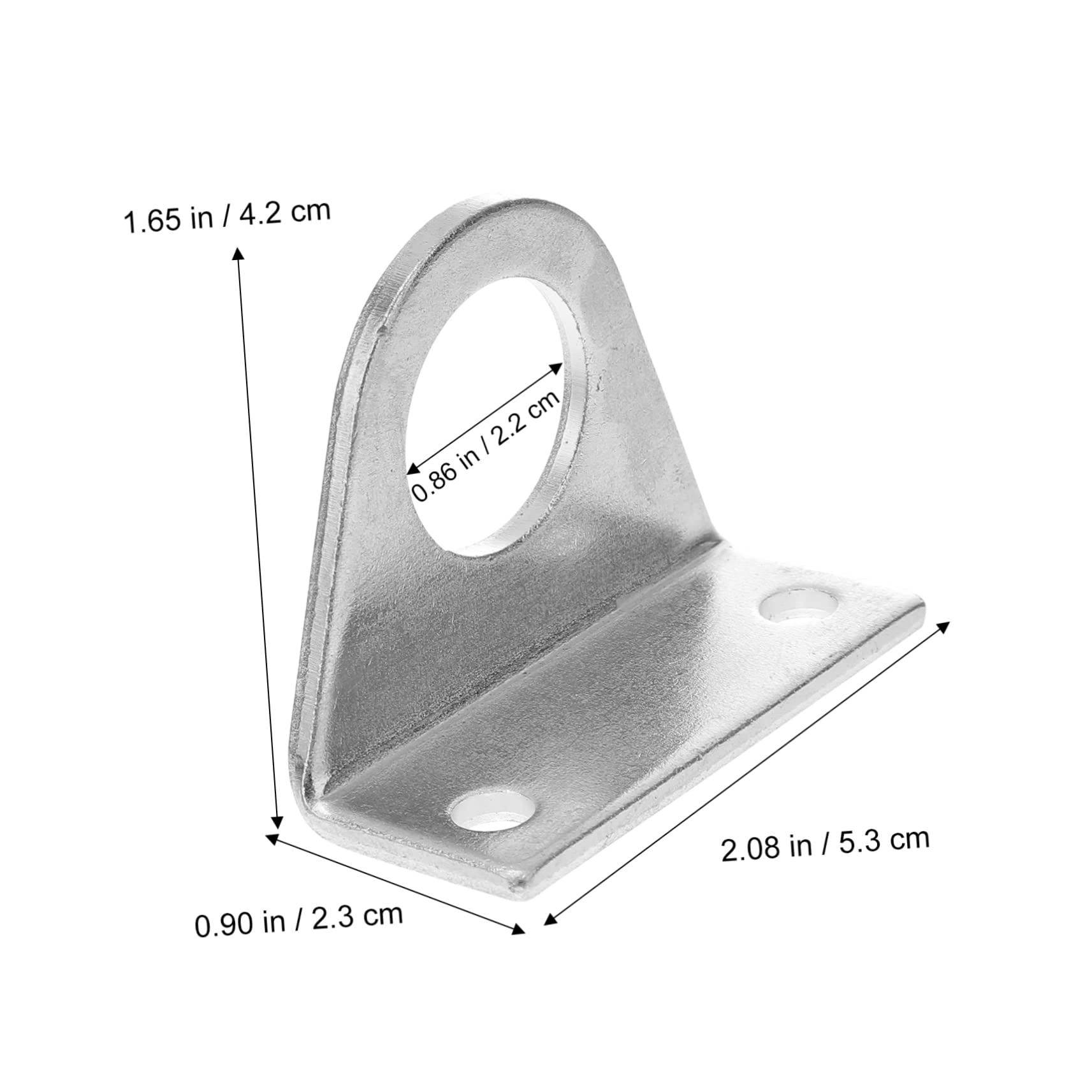 3 Paare U-Klemme für Zylinderstange Halterung für pneumatische Zylinder pneumatischer Zylinder Luftzylinder Zylinderhalterung pneumatische Teile Edelstahl 304 Silver